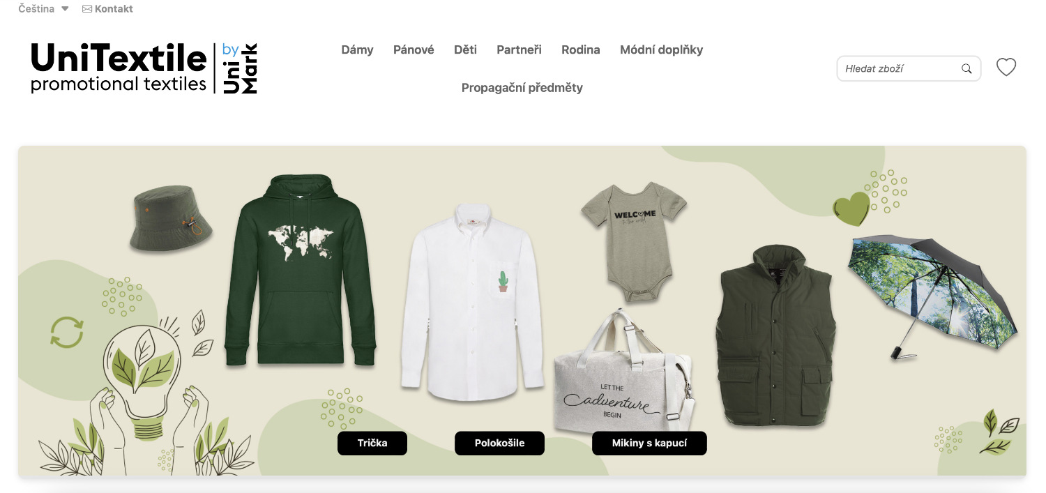 Online katalog reklamního textilu UniTextile