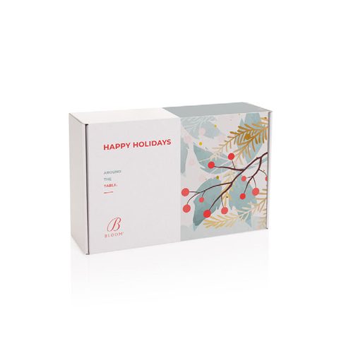 Geschenkbox mit Motiv „Happy Holidays“ zum Set Around the Table