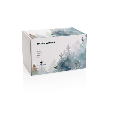 Geschenkbox mit Motiv „Happy Winter“ zum Set Tech under the tree