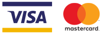 Secure payment with Visa and Mastercard