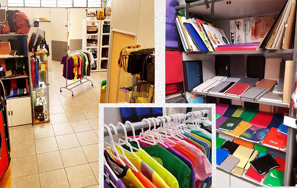 Showroom de Evacolor - regalos de empresa en Madrid