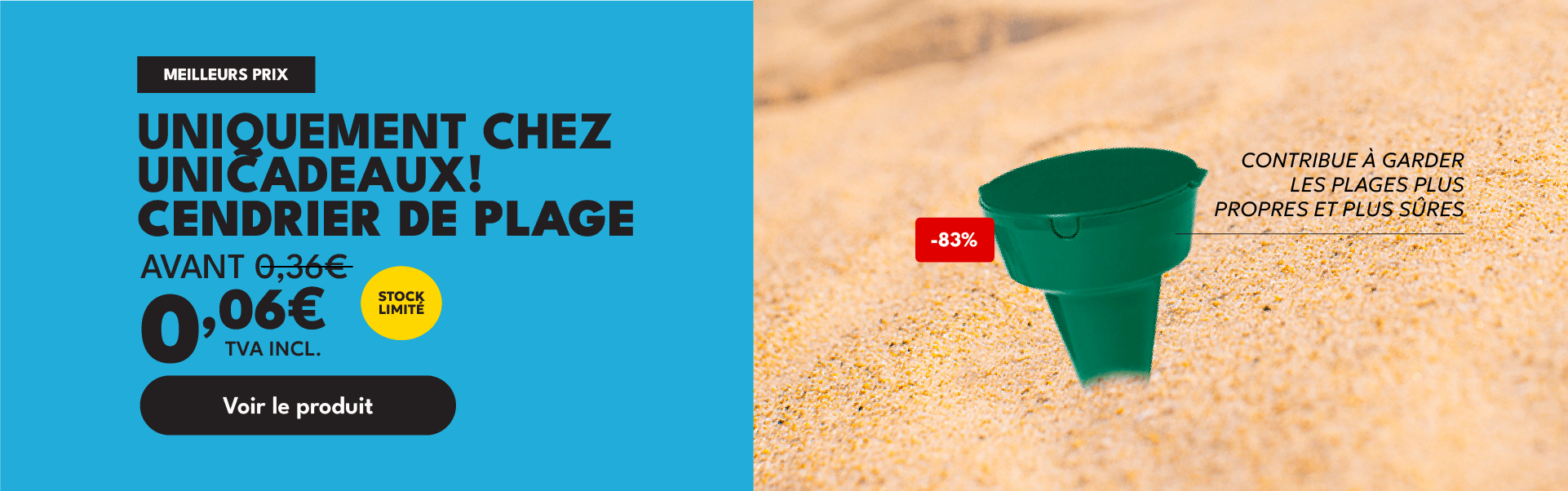 Uniquement chez unicadeaux! Cendrier de plage