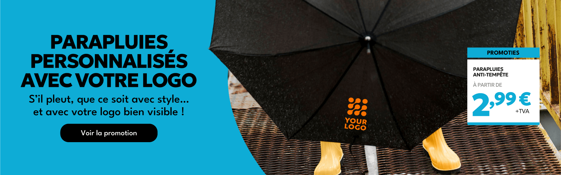 Parapluies personnalisés avec votre logo