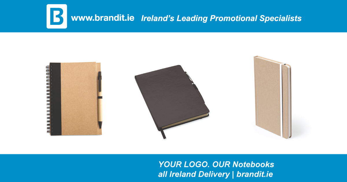 Branded Notebooks & Notepads Ireland | Custom Printed Journals | Brandit