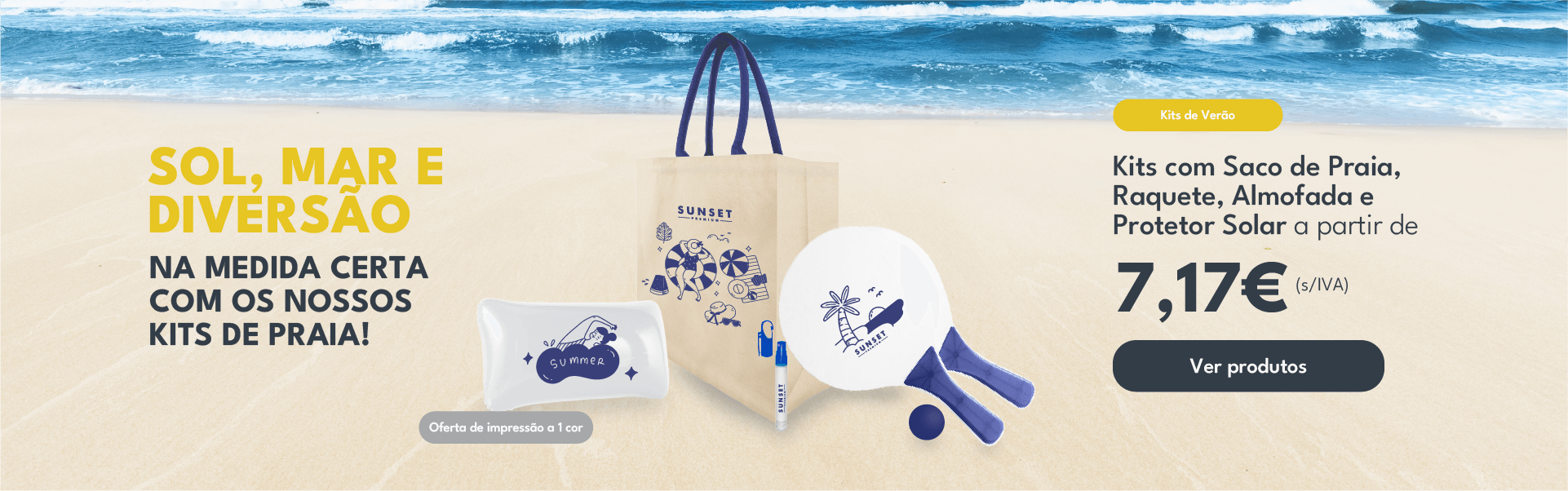 Sol, mar e diversão na medida certa com os nossos kits de praia